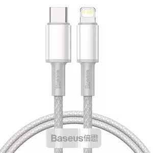 Lightning to USB-C cable Baseus CATLGD-02 — 1 m, Lightning to USB‑C, USB 2.0, white
