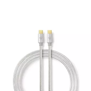 Nedis CCTB64750AL10 USB kabelis USB 3.2 Gen 2 (3.1 Gen 2) 1 m USB C Alumīnijs
