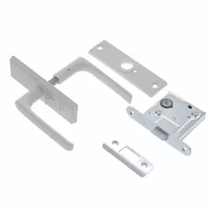 KURZEMES 200Z-35824/2-WC Lock with White Cover Plates and Handles