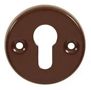 BARCZ Door Cylinder Key Plate, Brown