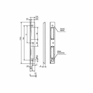 LOB RK73 Strike Plate, White Zinc