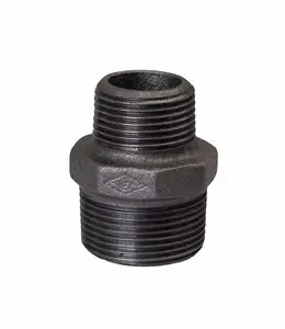 Редукционный ниппель Jinan Meide B245 с шестигранником 1 1/2" x 1" черный