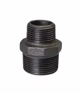Редукционный ниппель Jinan Meide B245 шестигранный 2 дюйма x 1 1/4 дюйма из черного ковкого чугуна