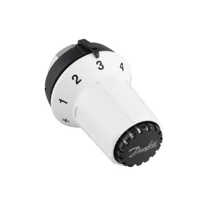 Thermostatic radiator valve head DANFOSS 013G5025, rotary control, plastic, black/white