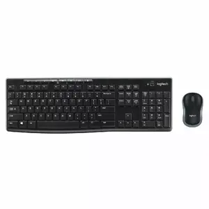 Logitech MK270 Wireless Keyboard+Mouse, Black, Silver, Mouse included, QWERTY US , Numeric keypad, USB