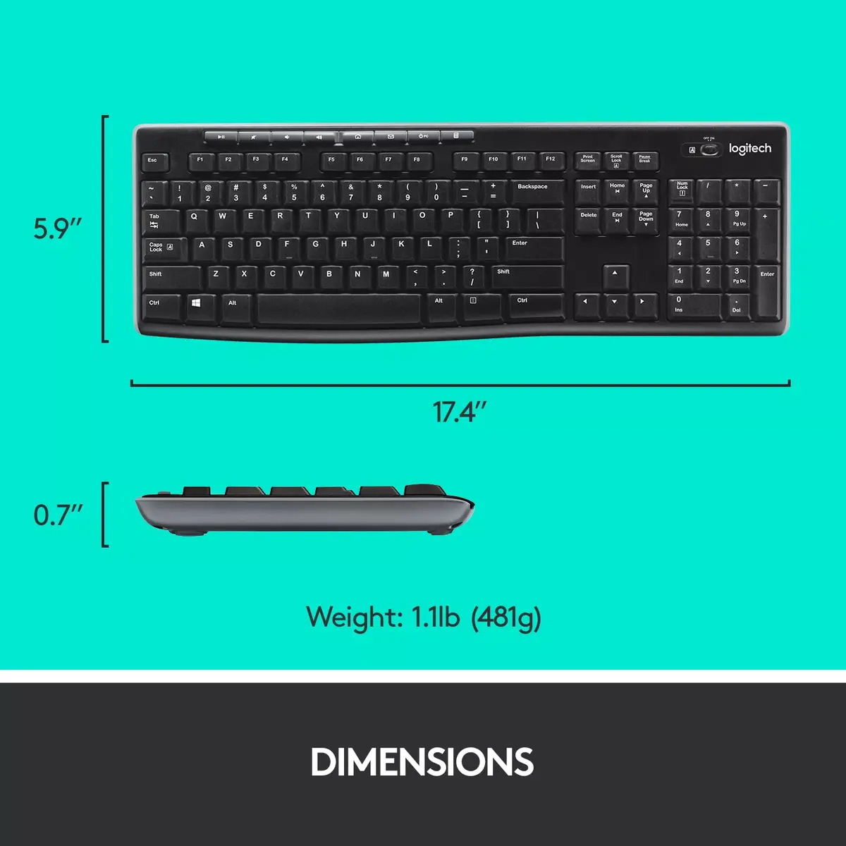 Bezvadu komplekts MK270 Logitech Photo 12