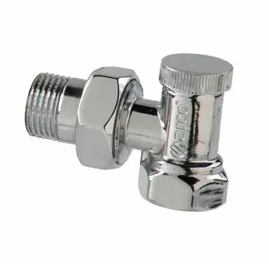 Angle radiator tap valve ARCO 1/2" female chromed