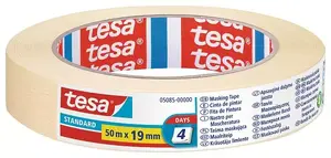 Maskēšanas lente Tesa 05085-00000-02, papīra, 50 m × 19 mm, vispārīgai lietošanai, dzeltena