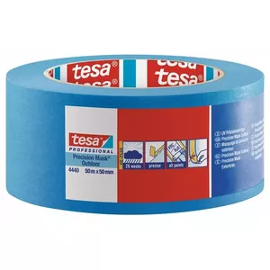 Maskēšanas lente Tesa 04440 50 m x 50 mm — profesionāla ārtelpām, zila