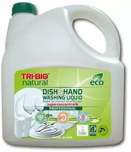 Tri-Bio Dish and Hand Washing Liquid 2.84L Eco Natural Concentrated Formula with Provitamin B5 for Sensitive Skin