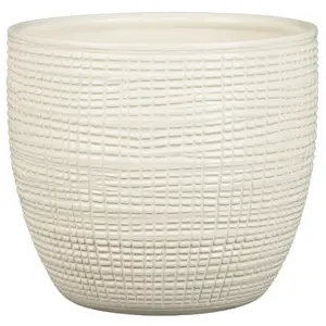 SCHEURICH Corteza 866 brīvi stāvošs keramikas podiņš, vaniļas, Ø19 cm