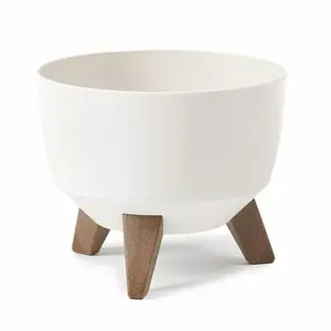Flower pot bowl LAMELA ROMA 290 Cream — ceramic planter bowl, model 880-74