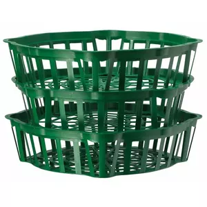 Plastic oval onion growing container FORM_PLASTIC Grozs 30 cm, oval planter for onions and bulbs