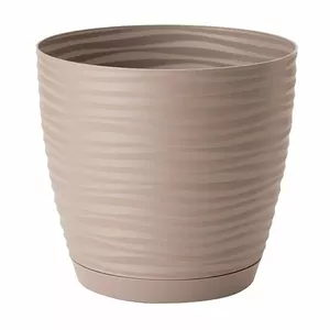 Puķu pods FORM_PLASTIC 3020-051 Sahara 15 cm brūns ar paliktni