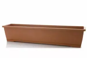 Plasticotto длинный пластиковый цветочный горшок Versilia с A — пластиковый кашпо, модель TBSTB080-100