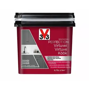 Krāsa V33 Kitchen Perf Anthracite 0,75 l — virtuves krāsa, antracīta tonis, 0,75 litri