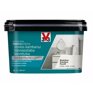 Краска V33 Perf Cotton Color 2 л — для ванной, 2 л водно-дисперсионная эмаль