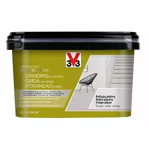 Floor paint V33 Paint Floor Perf White Pepper 2L — water-based floor coating, 2 L
