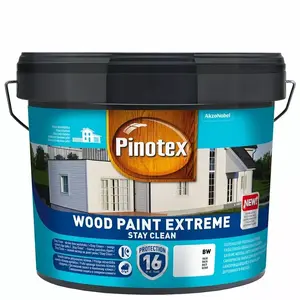 Краска по дереву PINOTEX WOODPAINT EXTREME BW 10 л – водоразбавляемое защитное покрытие для наружных и внутренних работ