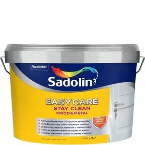 Краска Sadolin PAINT EASYCARE WOOD AND METAL BW 2.75L — водная защитная краска для дерева и металла, белая, 2,75 л