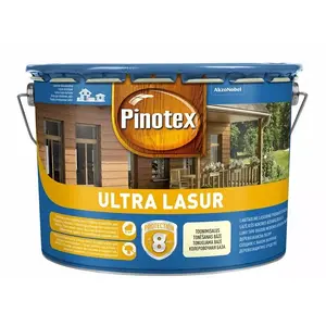 Ластвор PINOTEX ULTRA REDWOOD EU 10 л — защита древесины для фасадов и интерьеров, полупрозрачная