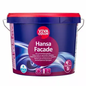 Краска фасадная VIVACOLOR HANSA FACADE 2,7 л — водно‑дисперсионная для стен из штукатурки и кирпича