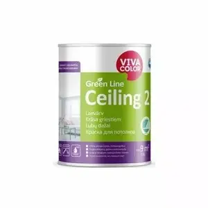 Краска для потолка VIVACOLOR PAINT GREEN LINE CEILING 2 A 2,7 л