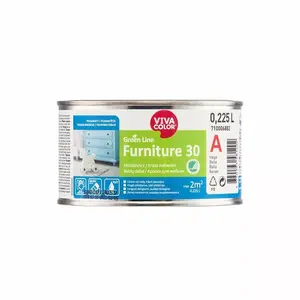 Краска для мебели VIVACOLOR PAINT GREEN LINE FURNITURE 30 A 0,225 л, водная 225 мл