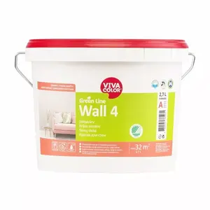 Краска VIVACOLOR PAINT GREEN LINE WALL 4 A 2.7L — интерьерная краска для стен, 2,7 л