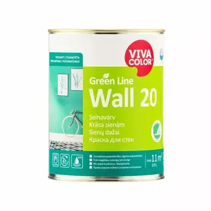 Краска VIVACOLOR PAINT GREEN LINE WALL 20 A 0,9L — воднодисперсионная для стен, 0,9 л
