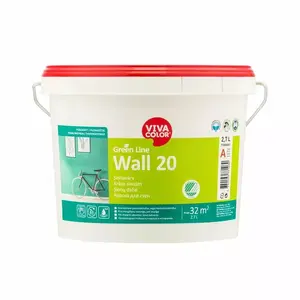 Краска для стен VIVACOLOR PAINT GREEN LINE WALL 20 A 2,7L — водоразбавляемая интерьерная, 2.7 л