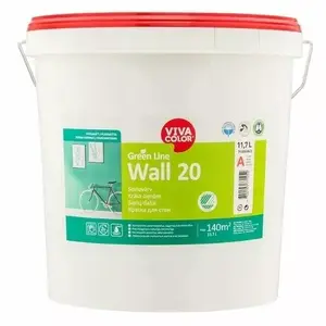 Краска VIVACOLOR PAINT GREEN LINE WALL 20 A 11,7L — интерьерная краска для стен, 11,7 л