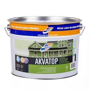 Paint RILAK ULKOMAALI AKRYL AKVATOP A-VALKOINEN 9L — exterior acrylic paint, white, 9 L