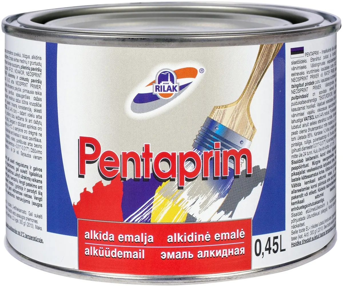 Alkīda emalija RILAK Pentaprim balta 0