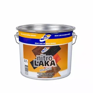 RILAK Nitro Varnish 2.7 L Matt — Nitrocellulose-based protective wood varnish, 2.7 liters, matt finish