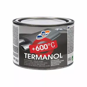 Краска RILAK PAINT TERMANOL 600C 0.45L Alu — термостойкое покрытие 0,45 л (алюминиевый оттенок)
