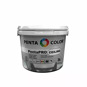 Краска для потолков PENTACOLOR PentaPro 3 л — интерьерная водоэмульсионная краска