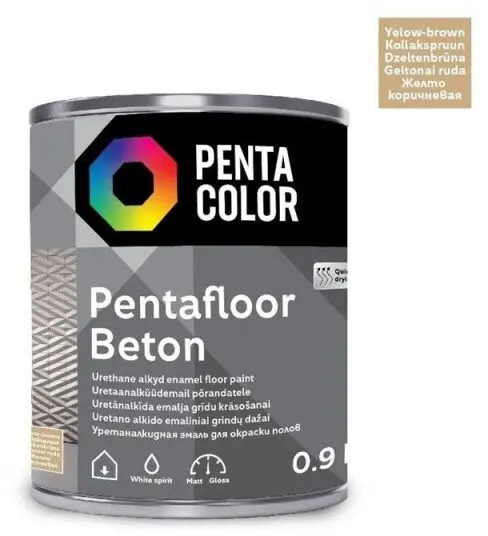 PENTACOLOR Pentafloor Beton Dzeltenbrūna 0.9 l Photo 2