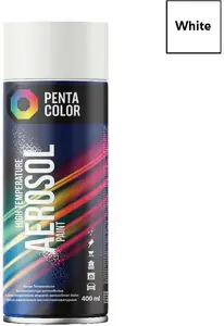 Heat-Resistant Spray Paint PENTACOLOR PENTA HIGH TEMP WHITE 400 ml