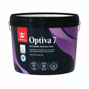 Краска TIKKURILA OPTIVA Satin Matt 7 BA 9L водно-дисперсионная для интерьера, полуматовая