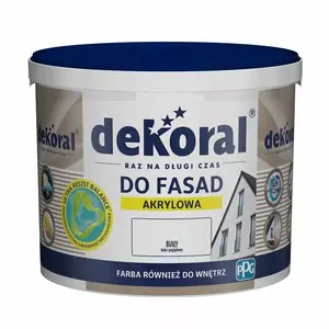 Fasādes krāsa DEKORAL Polinit White — 3 l