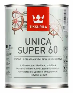 TIKKURILA laka Lacq UN ICA SUP S/GL 0,9 l šķīdinātāja bāzē