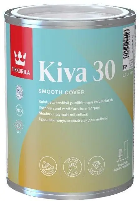 TIKKURILA KIVA 30 mēbeļu laka 0.9 l Photo 2