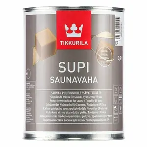 Отделочный воск для сауны TIKKURILA SAUNA WAX SUPI 0,9 л EP-BASE — защитный воск для древесины 0,9 л
