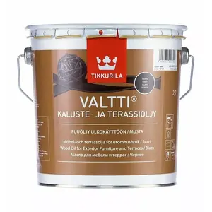 Масло для древесины и террас TIKKURILA VALTTI 2 л — черное