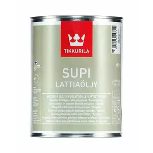 Масло для пола TIKKURILA SUPI LATTIAOLJY EC-PM 0,9 л — защита деревянного покрытия, масляная отделка