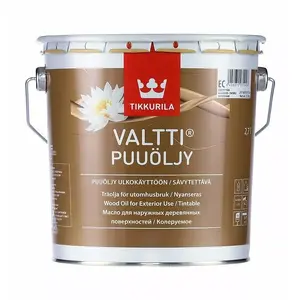 Масло для дерева Tikkurila Valtti Puuöljy EC 2.7 л — защитное масло для внутренних и наружных деревянных поверхностей