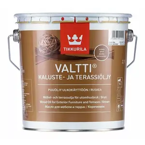 Масло для мебели TIKKURILA VALTTI KALUSTE 2,7 л Коричневое – уход за деревом