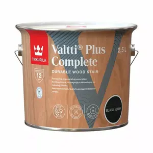 Wood Stain TIKKURILA Black Ebony 2.5 L — interior and exterior wood protection