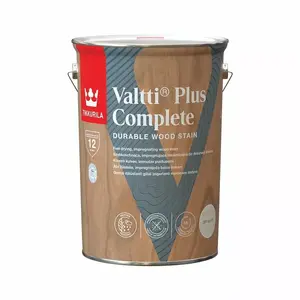 Краска TIKKURILA VALTTI PLUS COMPLETE OFF WHITE 5 л, защитное покрытие для древесины